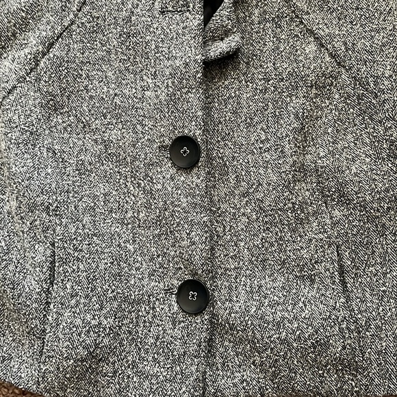 Elle Gray Textured Balloon Sleeve Cropped Jacket Size XL - Picture 6 of 6